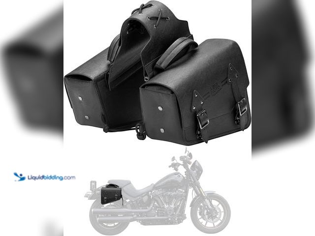 Lot 49-5448259 - KEMIMOTO Motorcycle Saddlebags Leather Side Bags 12L Compatible with Sportster 883 1200 Softail Low ...