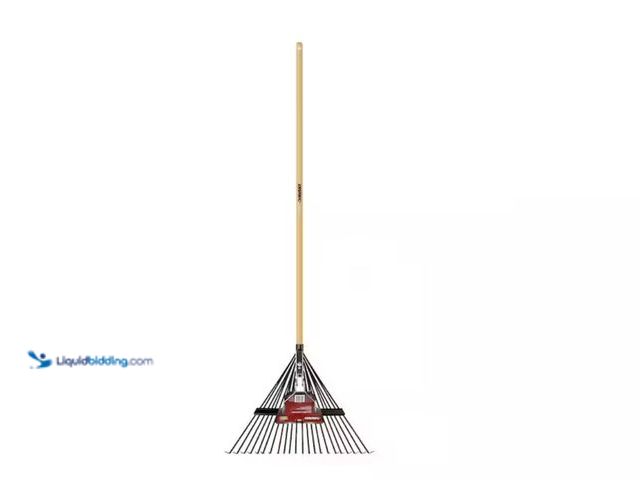 Lot 49-2020618 - Husky 53 in. Long Wood Handle 22 in. Steel Leaf Rake, Model # 77844-950. MSRP: $49.96.  Unused.  Ref...