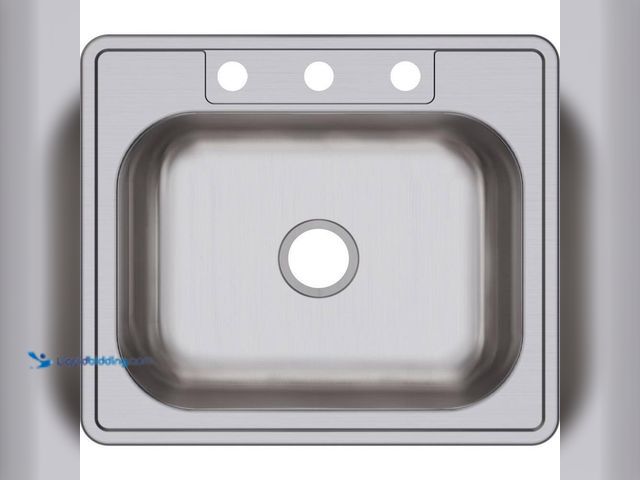 Lot 49-5453327 - Elkay Dayton 25 in. Drop-in Single Bowl 22-Gauge Satin Stainless Steel Kitchen Sink Only. [Model # D...