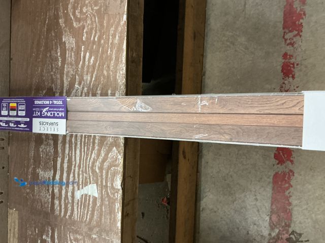 Lot 49-5544130 - QTY 3 - Select Surfaces Molding Kit 3'8" L. Kit includes: 2 T-Moldings, 1 End Cap, 1 Reducer.  4 Mol...
