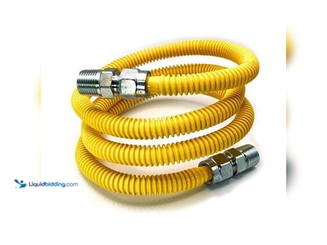 Lot 49-3564947 - QTY 2 - Everbilt 1/2 in. MIP x 1/2 in. MIP x 60 in. Gas Connector (1/2 in. OD)(53,200 BTU). Model # ...