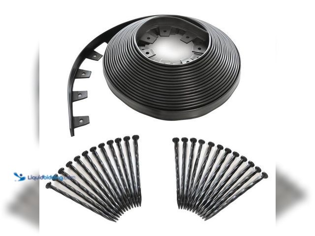 Lot 49-2024649 - Vigoro 60 ft. No-Dig Plastic Landscape Edging Kit. Model # 3001-60HD-3. MSRP $42. Used.   Ref#PA0930