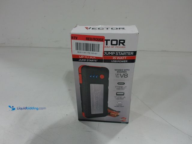 Lot 49-2020654 - VECTOR 1600 Peak Amp Automotive Lithium Jump Starter, Portable Power - 15W USB-A & USB-C, Model # SS...