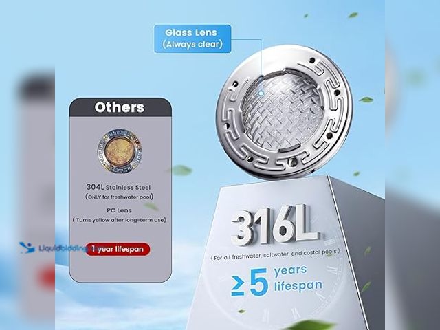 Lot 49-3528726 - SURAIELEC 6 Inch Small LED Spa Light for Inground Pool, 120V AC 10W Underwater Pool Light, Cool Whit...