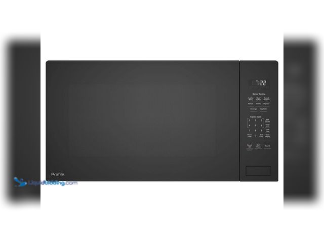 Lot 49-3564023 - Profile 2.2 cu. ft. 1100-Watt Countertop Microwave in Black with Built-In Sensor New