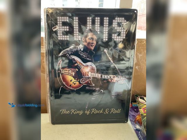 Lot 49-5341508 - NEW METAL COLLECTOR SIGN “ELVIS” MEASURES APPROXIMATELY 12 INCH BY 16 INCH