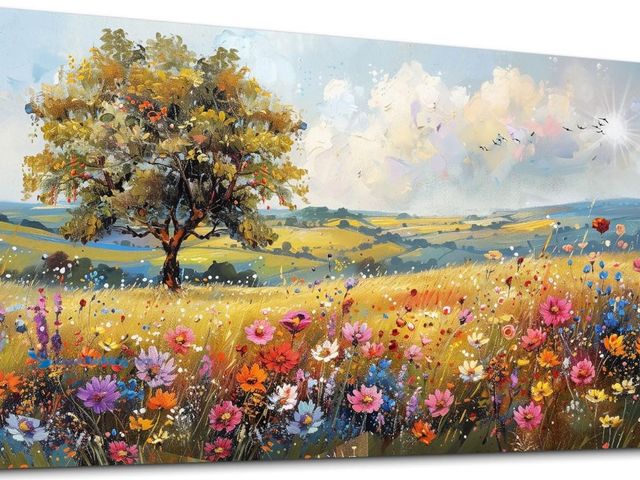 Lot 49-3463491 - hyidecorart Large Wall Art For Living Room Canvas Wall Decor For Bedroom Office Decor Field Wall Pai...