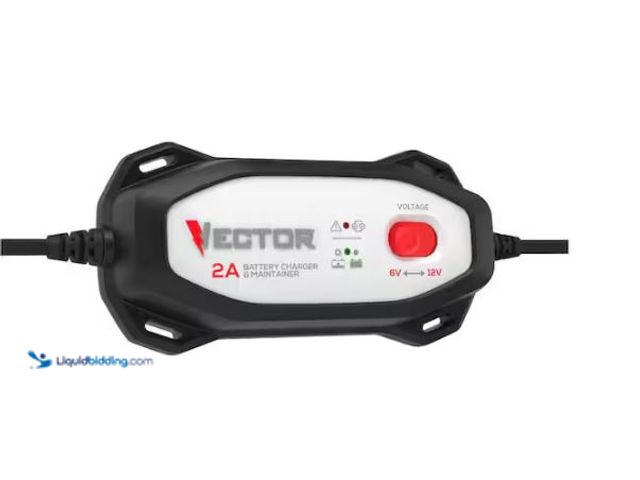 Lot 49-1577287 - VECTOR 2 Amp Battery Charger/Maintainer, Model # VECBC2, Slightly used, No attachments,   Ref#ASRHD0...