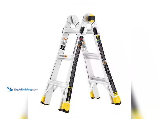 Lot 49-1568457 - Gorilla Ladders 4 ft. x 12 in. x 20 in. Aluminum Slim-Fold Work Platform, 300 lbs. Load Capacity Mod...