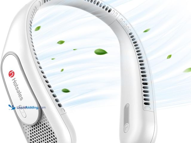 Lot 49-3511723 - Neck Fan, Hands Free Bladeless Neck Fans Portable Rechargeable, 6000 mAh Battery Operated Wearable P...