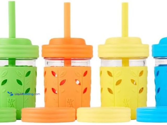Lot 49-5405754 - Elk and Friends Kids & Toddler Cups | The Original Glass Mason jars 8 oz with Silicone Sleeves & Sil...