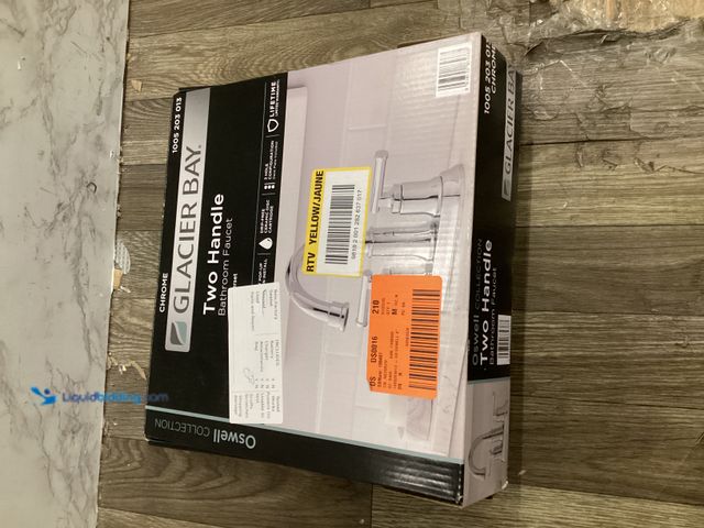 Lot 49-5415606 - Glacier Bay Oswell 4 in. Centerset Double Handle High-Arc Bathroom Faucet in Chrome. Model # HD67083...