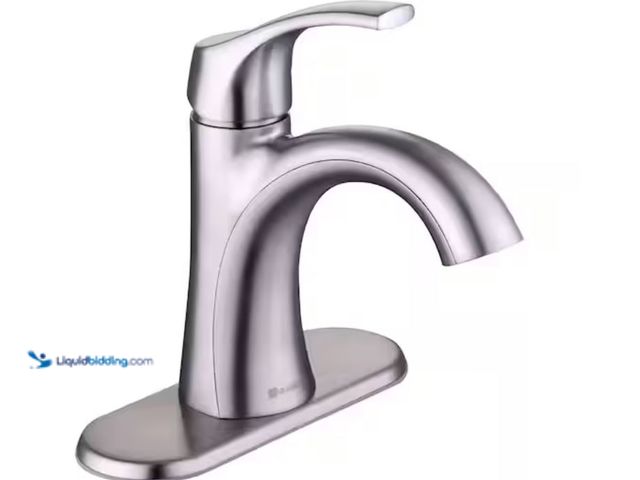 Lot 49-2020550 - Glacier Bay Arnette Single Handle Single Hole Bathroom Faucet in Brushed Nickel, Model # HD67958W-64...
