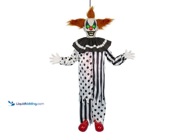 Lot 49-5433802 - Hanging Shaking Clown Animatronic Multicoloured. Item is Unused