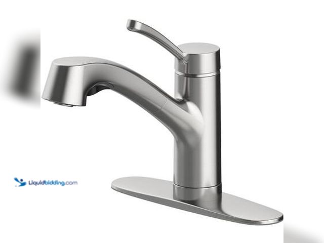 Lot 49-5572115 - Glacier Bay McKenna Single Handle Pull Out Sprayer Kitchen Faucet in Stainless Steel with Turbo Spra...