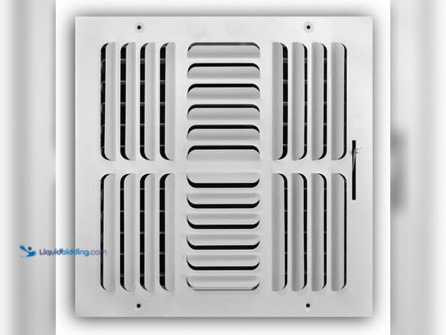 Lot 49-5548785 - QTY 6 - Everbilt 12 in. x 12 in. 4-Way Steel Fixed Curved Blade Wall/Ceiling Register in White Model...