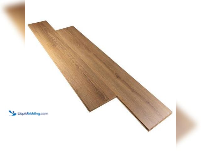Lot 49-5548780 - QTY 9 - TrafficMaster Kettle Keep Oak 8 mm T x 8 in. W Water Resistant Laminate Wood Flooring (21.3 ...