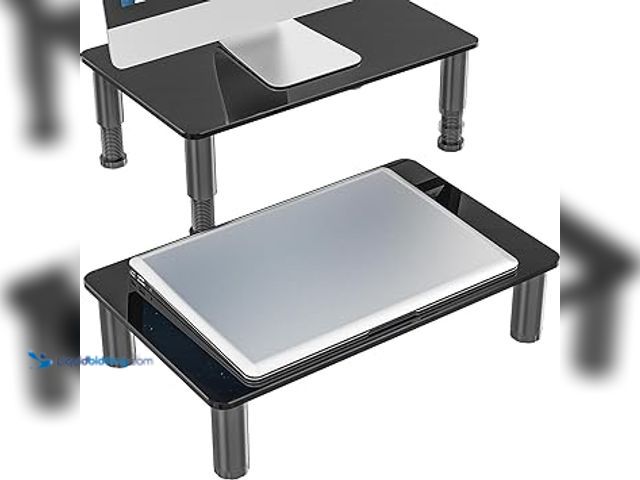 Lot 49-3528700 - 2 Pack Computer Monitor Stand Riser with Height Adjustable Multi Media Desktop Stand for Flat Screen...