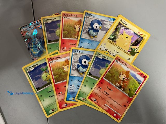 Lot 49-1505383 - COLLECTIBLE AMAZING LOT OF 10 JUMBO SIZED POKEMON CARDS INCLUDING PIKACHU, CHIMCHAR AND GYRADOS. AMA...