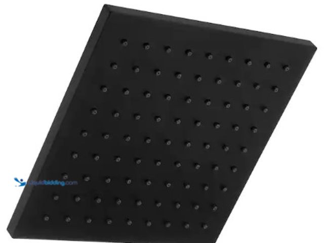 Lot 49-3631482 - Glacier Bay Modern 1-Spray Pattern 8.8" Single Wall Mount Fixed Shower Head in Matte Black, Model # ...