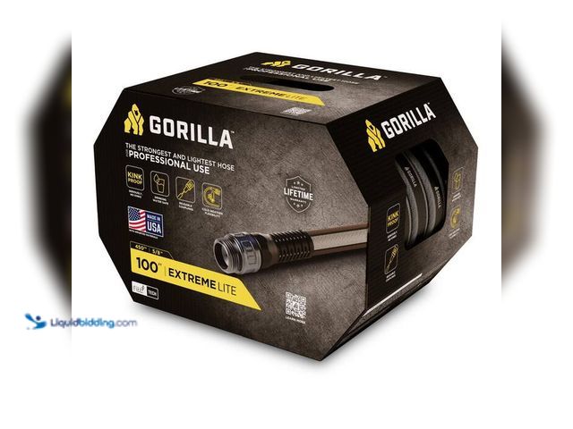 Lot 49-2000730 - Gorilla Extremelite 5/8 in. x 100 ft. Heavy Duty Garden Hose, Model # GRP55800, unused.   Ref#hd0629
