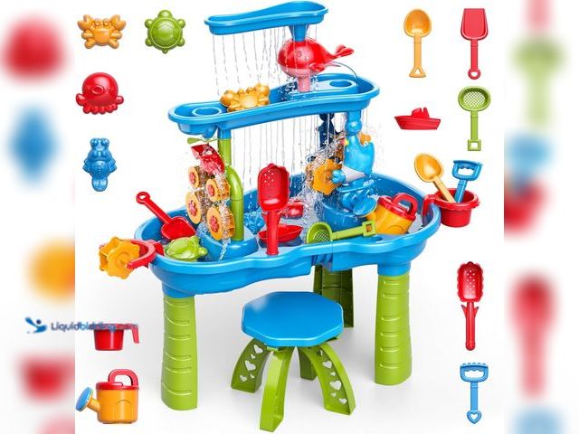 Lot 49-5410993 - 3-Tier Water Table for Kids Ages 3-5 4-8, Toddlers Outdoor Summer Water Table Beach Toys, Kids Activ...