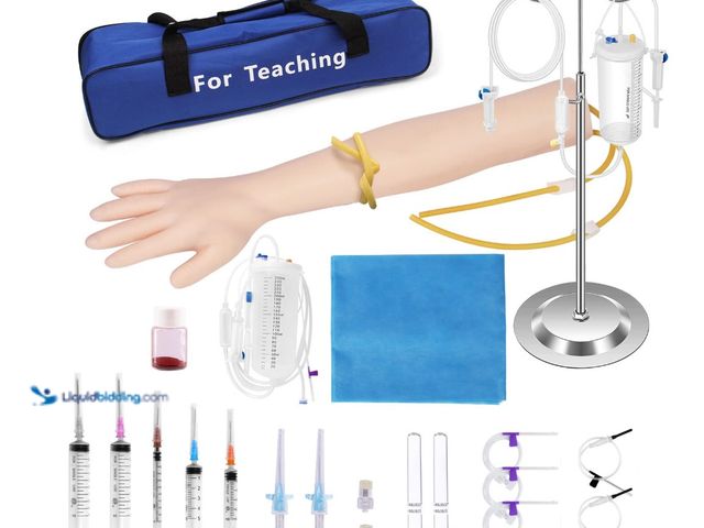 Lot 49-1519159 - Phlebotomy Practice Kit, IV Practice Arm Venipuncture Practice Kit Phlebotomy Practice Arm, Model# B...