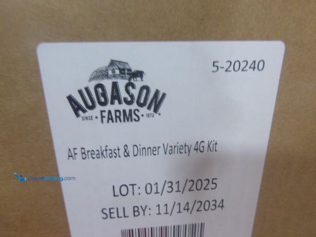 Lot 49-3466055 - Augason Farms Breakfast and Dinner Variety Pail Emergency Food Supply Everyday Meals 4 Gallon Pail M...