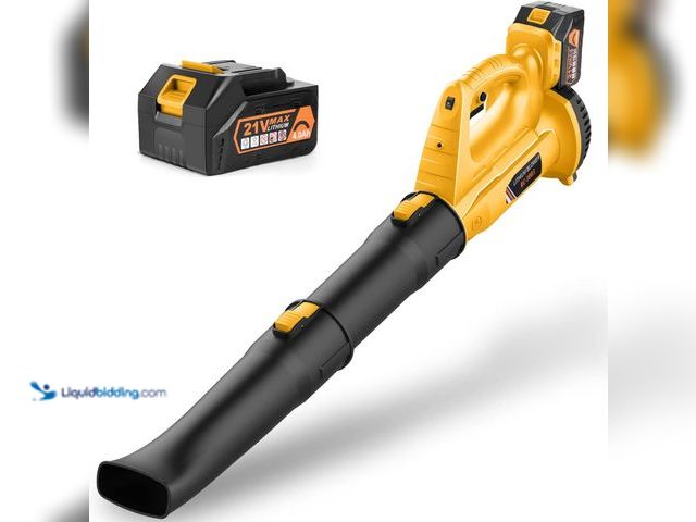 Lot 49-5476908 - EKACO Leaf Blower - 320 CFM 150 21V MPH Leaf Blower Cordless with 4.0Ah Battery and Charger. Model #...