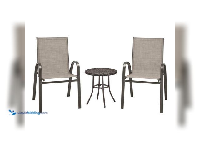 Lot 49-2000781 - Lot of (2) StyleWell Sling Stack Outdoor Dining Chair in Riverbed, Model # FCS00015J-RB, unused.  Re...