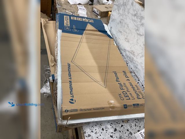 Lot 49-5460924 - Lithonia Lighting LED Flat Panel 61x122cm Item is unused with dents on side corners