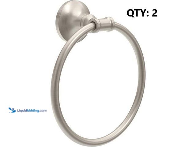 Lot 49-3616532 - (2-Pack) Delta Chamberlain Wall Mount Round Closed Towel Ring Bath Hardware Accessory - New Model # ...