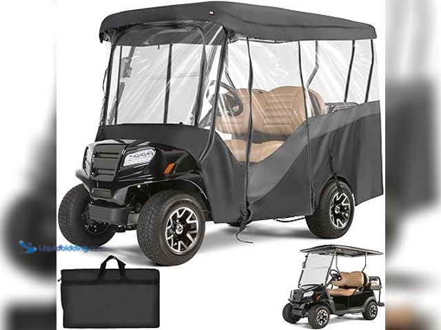 Lot 49-3613242 - KEMIMOTO Golf Cart Enclosure, 4 Passenger Golf Cart Rain Cover, 600D Waterproof Driving Enclosure wi...