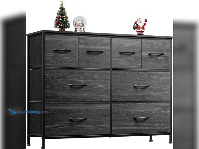 Lot 49-3563854 - WLIVE Dresser for Bedroom with 8 Drawers, Wide Fabric Dresser for Storage and Organization, Bedroom ...
