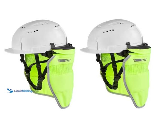 Lot 49-1631830 - Lot of (2) Milwaukee BOLT Yellow High Visibility Mesh Sunshade with 50+UPF UV Protection, Model # 48...