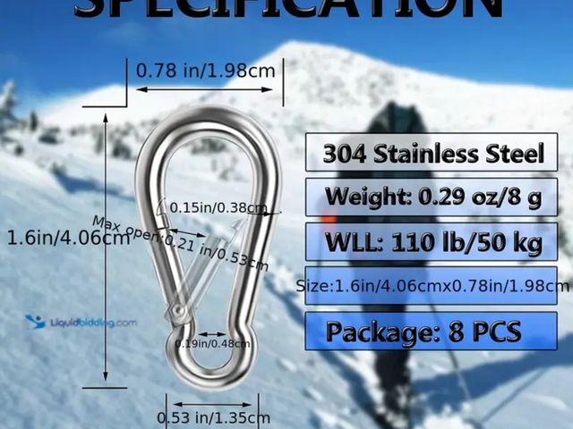 Lot 49-1805037 - New carabiner 12 pcs.