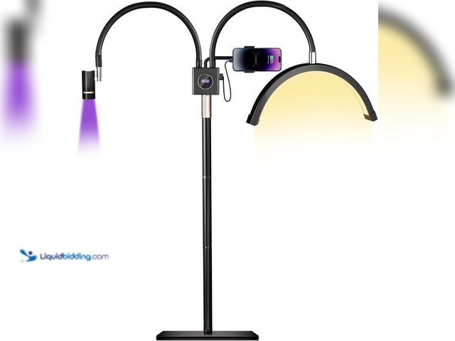 Lot 49-5437870 - Half Moon Light for Lash Tech, Professional Esthetician Lash Lamp with UV Light with 3 Color Tempera...