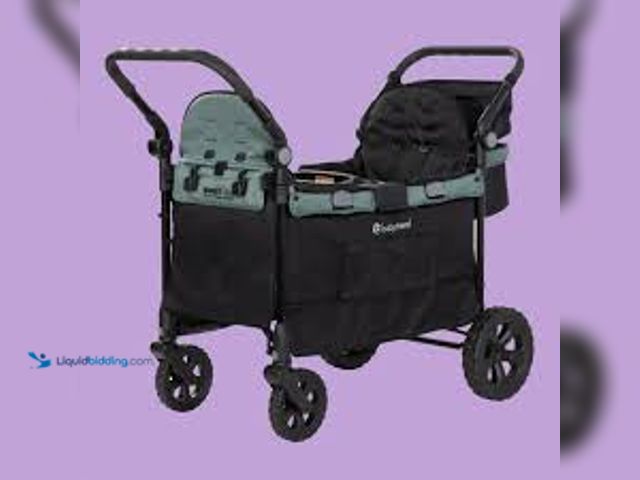 Lot 49-3564745 - Baby Trend Quest PLUS 3-in-1 Stroller Wagon - Madrid Green: All-Terrain Tires, Adjustable Handle, St...