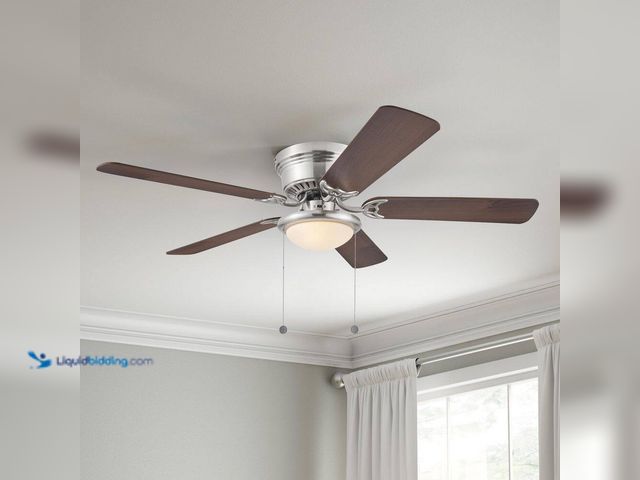 Lot 49-3564061 - Hugger 52 in. LED Indoor Brushed Nickel Ceiling Fan with Light Kit (unable to test) Unused