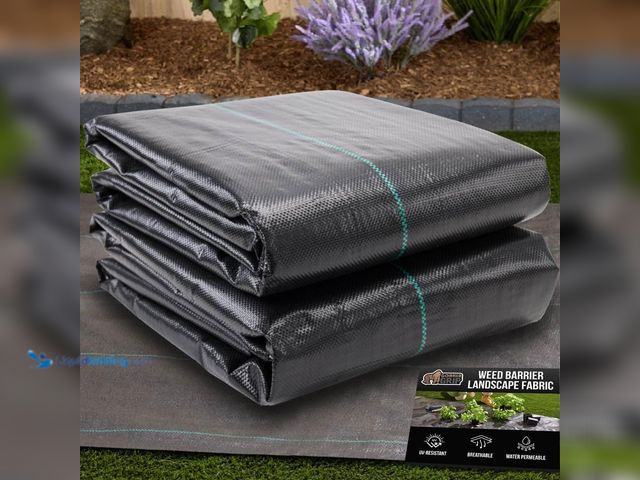 Lot 49-5549848 - GORILLA GRIP Weed Barrier Fabric, 4 FT x 100 FT Heavy Duty Woven Landscape Fabric 3.2oz, Weed Contro...