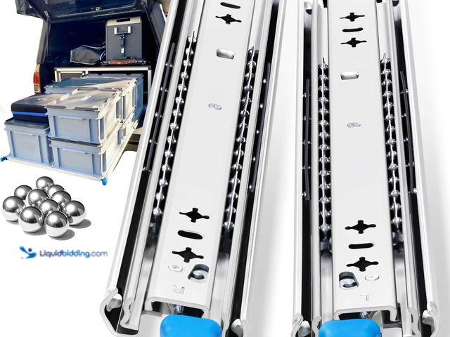 Lot 49-5413743 - Heavy Duty Locking Drawer Slides 264 lb Load Capacity Full Extension Ball Bearing 12 14 16 18 20 22 ...
