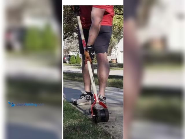 Lot 49-2026123 - Husky 54 in. Hardwood Handle Manual Force Required Dual Rotating Wheel Edger, Model # H2201211. MSRP...
