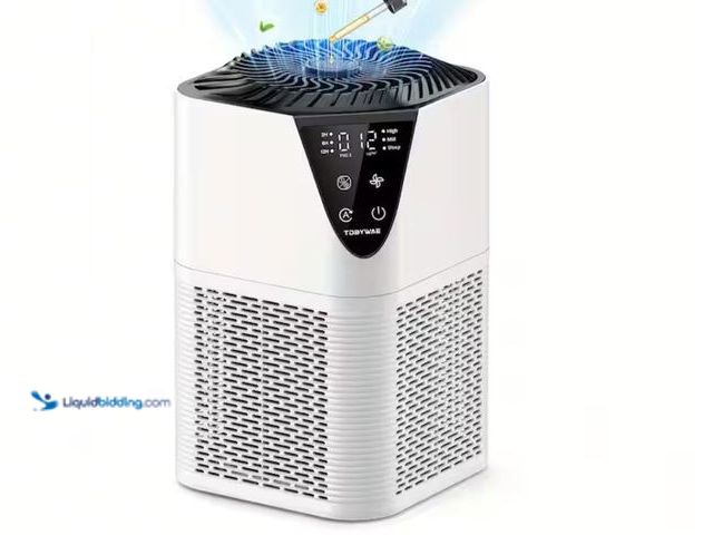 Lot 49-2000885 - Edendirect 1250 sq.ft. HEPA Personal 3-stage Air Purifier in White, 12H Timer, 3 Speeds, PM2.5 Monit...