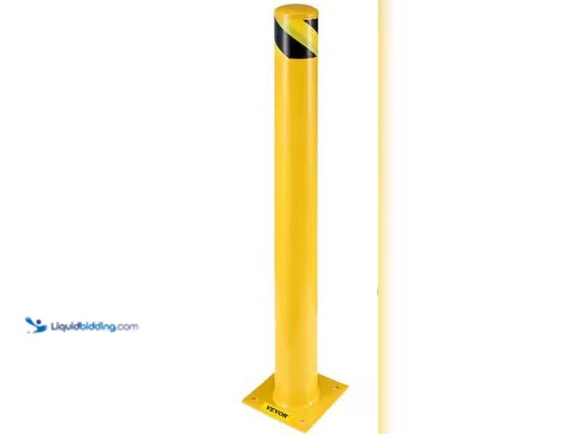 Lot 49-1631060 - Vevor Safety Bollard Post 48 in. H x 4.5 in. D Safety Bollard Yellow Powder Coat Pipe Steel Barrier ...