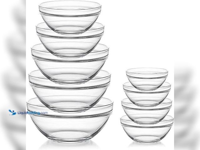 Lot 49-5448553 - Sweejar Glass Mixing Bowls Set(set of 9),Nesting Bowls for Space Saving Storage,Great for Cooking,Ba...