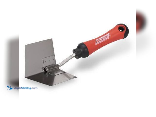 Lot 49-5559556 - QTY 6 - Wal-Board Tools 4 in. x 3.5 in. Inside Corner Tool Trowel. Model # 082-032-HD. Unused