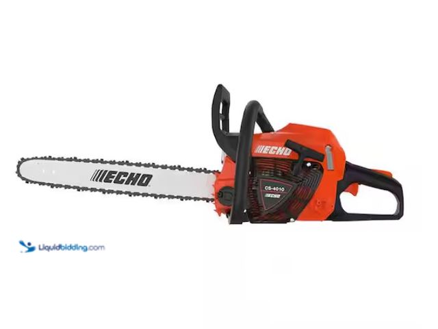 Lot 49-1567975 - ECHO 18 in. 41.6 cc 2-Stroke Gas Rear Handle Chainsaw, Model # CS-4010-18, Slightly used, Has compre...