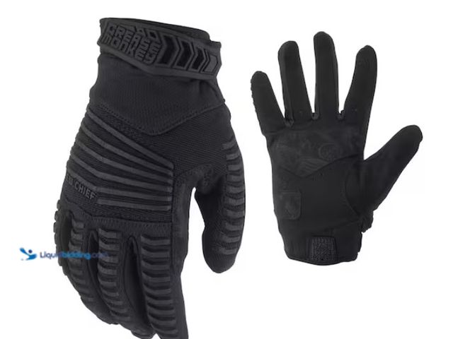 Lot 49-1567555 - Lot of (2) pairs Grease Monkey Large Crew Chief Pro Automotive Gloves, Touchscreen compatible, Black...