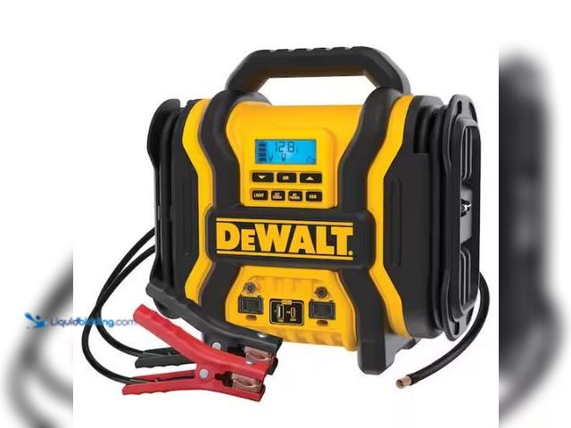 Lot 49-1577165 - DEWALT Portable Power 2000 Peak Amp Jump Starter w/Digital Compressor, Model # DXAEPS14, Slightly us...