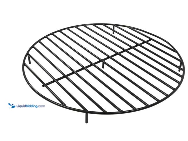 Lot 49-3566005 - Sunnydaze Outdoor Heavy-Duty Steel with High-Temperature Finish Round Fire Pit Firewood Log Grate - ...